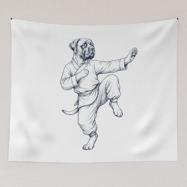 Item preview, Vintage Mastiff Doing Kung Fu Martial Art Dog Lover designed and sold by TerryConnells.