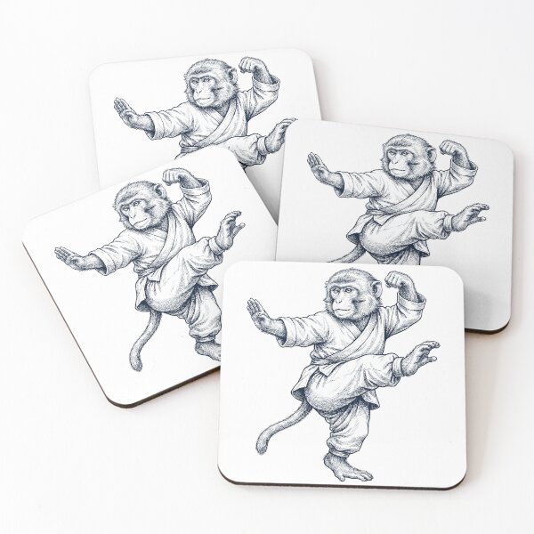 Item preview, Vintage Monkey Doing Kung Fu Martial Art Animal Lover designed and sold by TerryConnells.