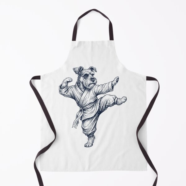 Item preview, Vintage Miniature Schnauzer Doing Kung Fu Martial Art Dog Lover designed and sold by TerryConnells.