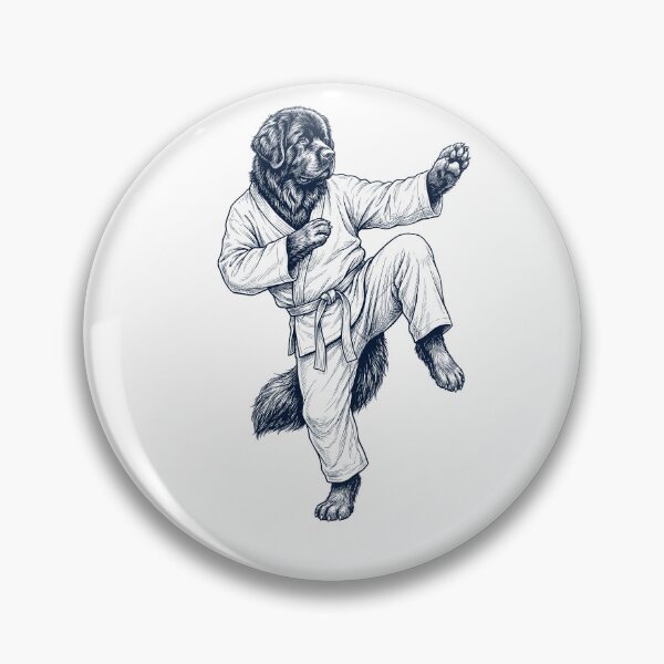 Item preview, Vintage Newfoundland Doing Kung Fu Martial Art Dog Lover designed and sold by TerryConnells.