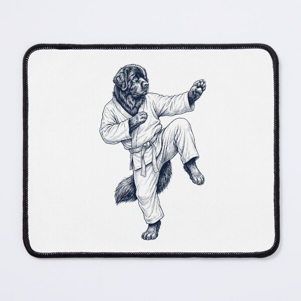 Item preview, Vintage Newfoundland Doing Kung Fu Martial Art Dog Lover designed and sold by TerryConnells.