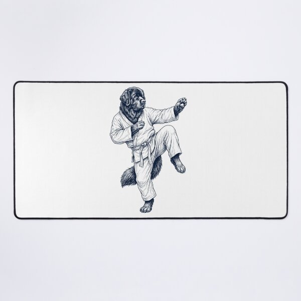 Item preview, Vintage Newfoundland Doing Kung Fu Martial Art Dog Lover designed and sold by TerryConnells.