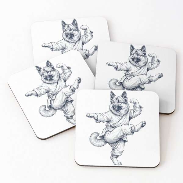 Item preview, Vintage Norwegian Elkhound Doing Kung Fu Martial Art Dog Lover designed and sold by TerryConnells.