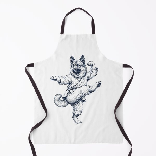 Item preview, Vintage Norwegian Elkhound Doing Kung Fu Martial Art Dog Lover designed and sold by TerryConnells.