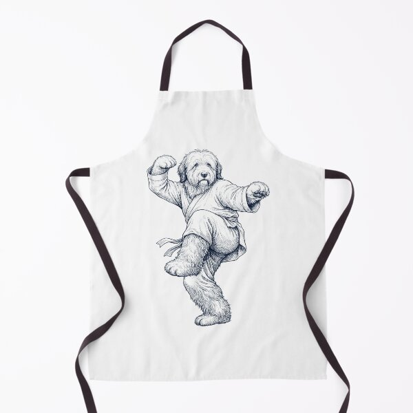 Item preview, Vintage Old English Sheepdog Doing Kung Fu Martial Art Dog Lover designed and sold by TerryConnells.