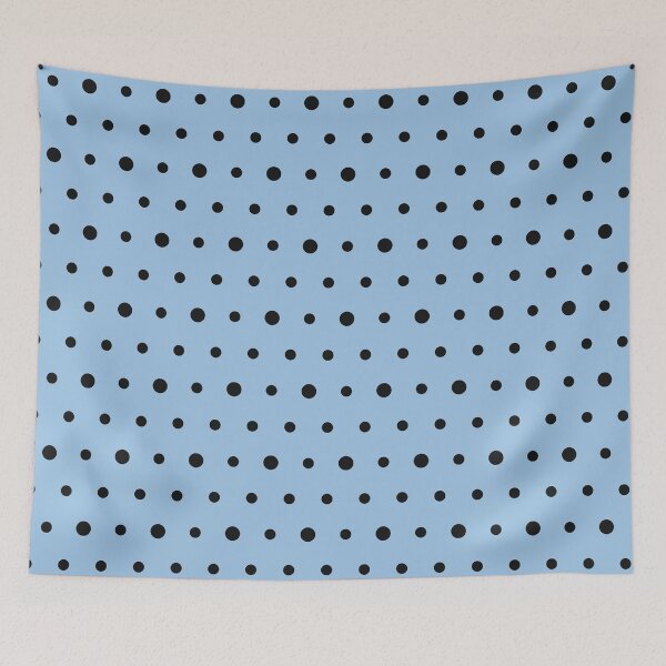 Item preview, Baby Blue And Black Polka Dot Pattern designed and sold by pattern-archive.
