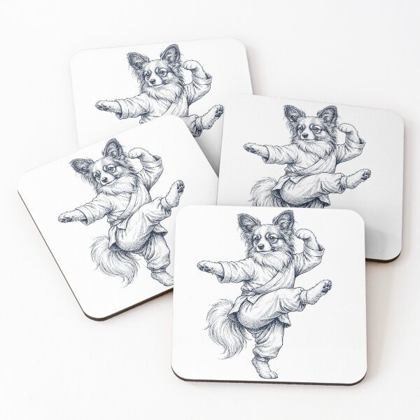 Item preview, Vintage Papillon Doing Kung Fu Martial Art Dog Lover designed and sold by TerryConnells.