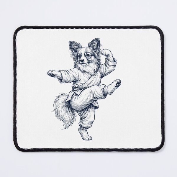 Item preview, Vintage Papillon Doing Kung Fu Martial Art Dog Lover designed and sold by TerryConnells.