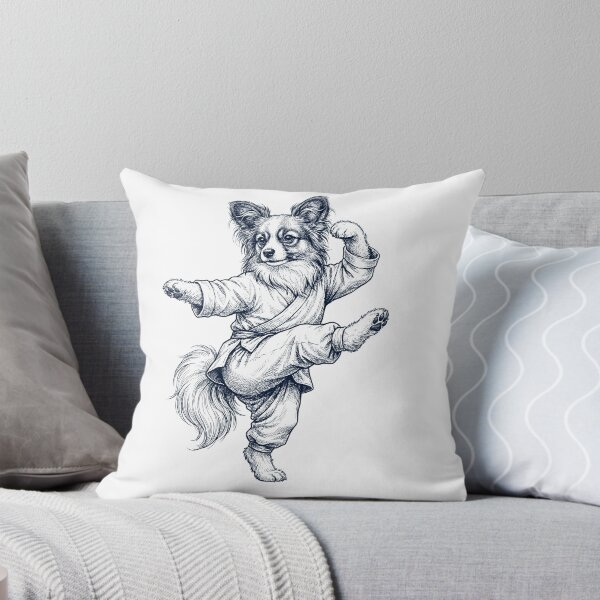 Item preview, Vintage Papillon Doing Kung Fu Martial Art Dog Lover designed and sold by TerryConnells.