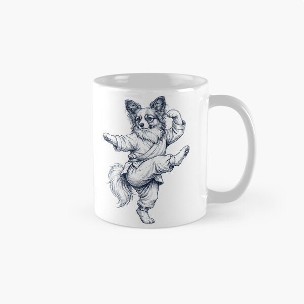 Item preview, Vintage Papillon Doing Kung Fu Martial Art Dog Lover designed and sold by TerryConnells.