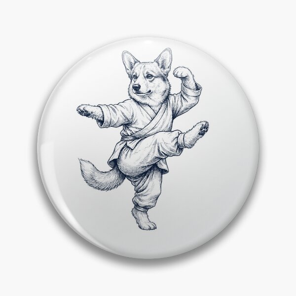 Item preview, Vintage Pembroke Welsh Corgi Doing Kung Fu Martial Art Dog Lover designed and sold by TerryConnells.