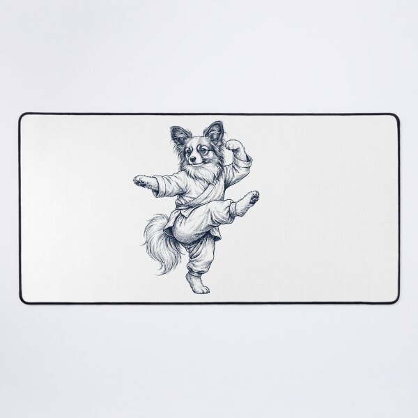Item preview, Vintage Papillon Doing Kung Fu Martial Art Dog Lover designed and sold by TerryConnells.
