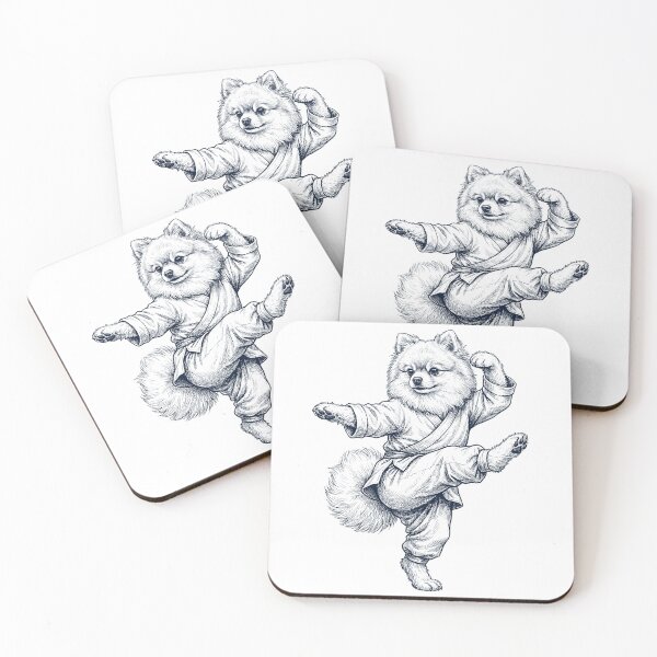 Item preview, Vintage Pomeranian Doing Kung Fu Martial Art Dog Lover designed and sold by TerryConnells.