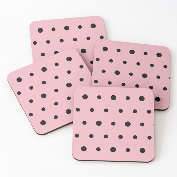 Item preview, Blush And Black Polka Dot Pattern designed and sold by pattern-archive.