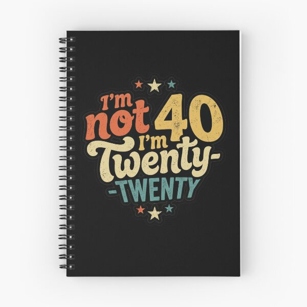 Item preview, Liquid-Text-Retro-Vintage-im-not-40-im-twenty-twenty, 40th-birthday  designed and sold by w66aboo.