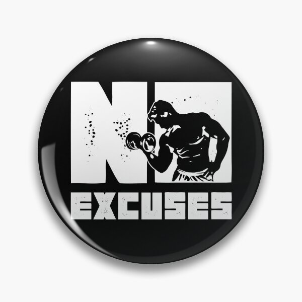 Item preview, No Excuses Motivational Hard Work Success Typography Design designed and sold by JavaGraph.