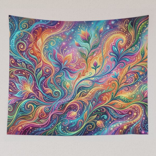 Item preview, Luminous floral swirl designed and sold by Sigtrix.