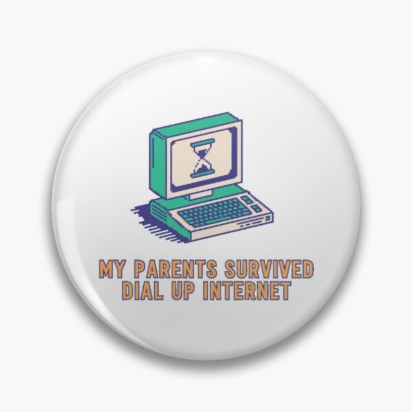 Item preview, My Parents Survived Dial Up Internet Funny Retro 90s Tech Humor Nostalgia T-Shirt designed and sold by SaltyBonesClub.