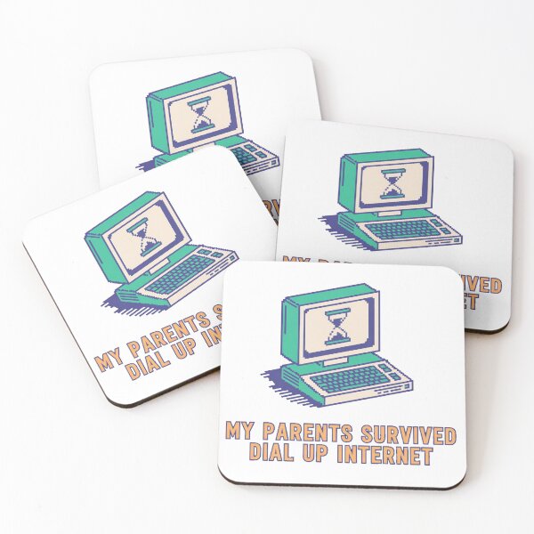 Item preview, My Parents Survived Dial Up Internet Funny Retro 90s Tech Humor Nostalgia T-Shirt designed and sold by SaltyBonesClub.