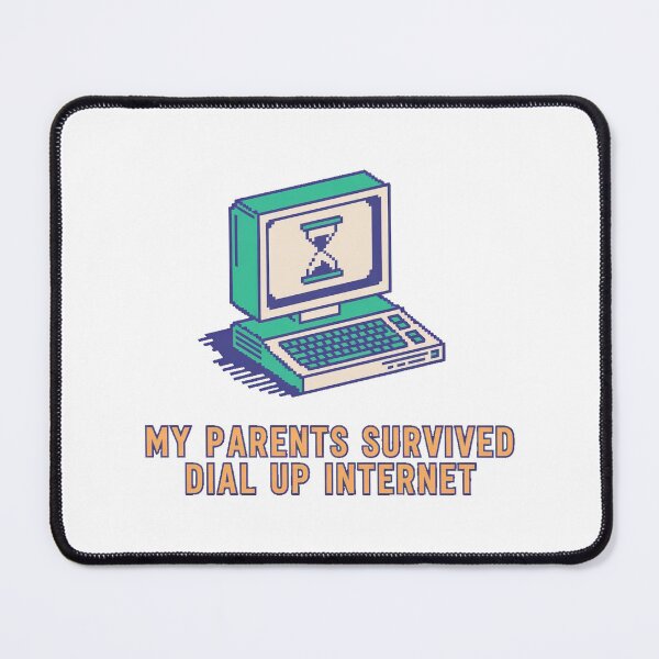 Item preview, My Parents Survived Dial Up Internet Funny Retro 90s Tech Humor Nostalgia T-Shirt designed and sold by SaltyBonesClub.