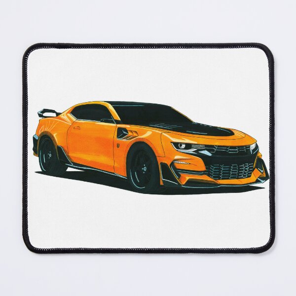 Item preview, Exclusive drawing legendary movie muscle car modified yellow Chevy Camaro V8 designed and sold by Cars23.