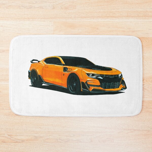 Item preview, Exclusive drawing legendary movie muscle car modified yellow Chevy Camaro V8   designed and sold by Cars23.