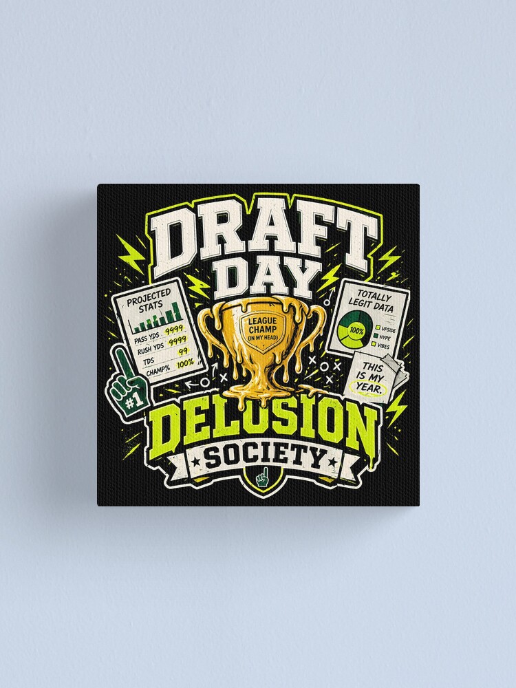 Imagen 1 de 3, Lienzo con la obra Draft Day Delusion Society, diseñada y vendida por CarlosV.