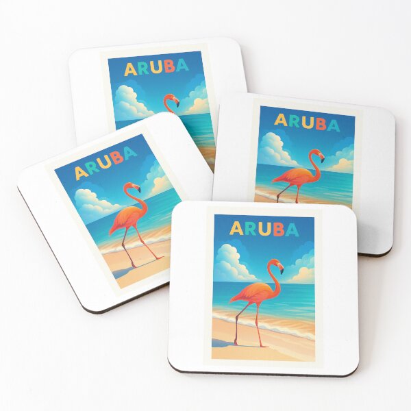 Item preview, Aruba Flamingo Beach Travel Art designed and sold by Beyond Destinations.