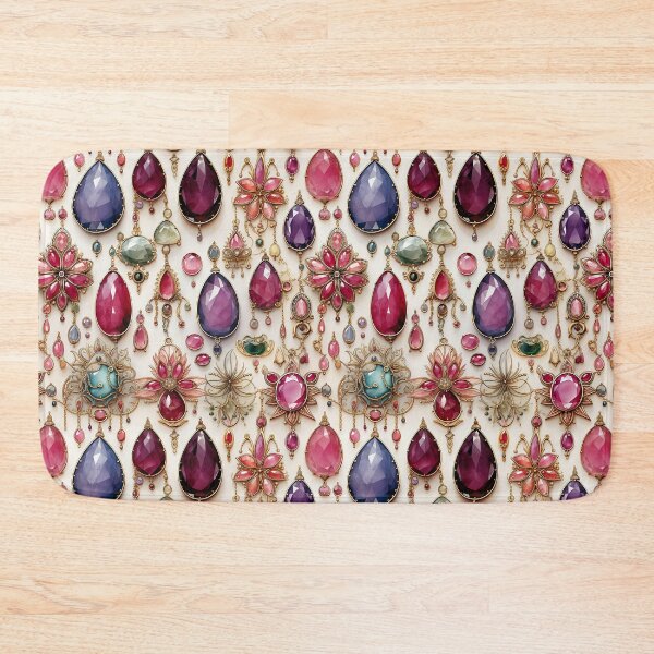 Item preview, Jewelry flowers watercolor vector seamless pattern designed and sold by Leylita Design.