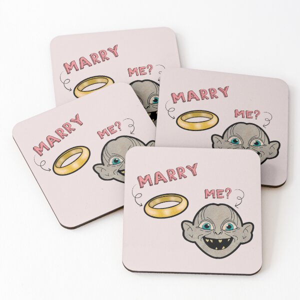 Item preview, Marry Me? - Gollum and Ring designed and sold by ellealsopaints.