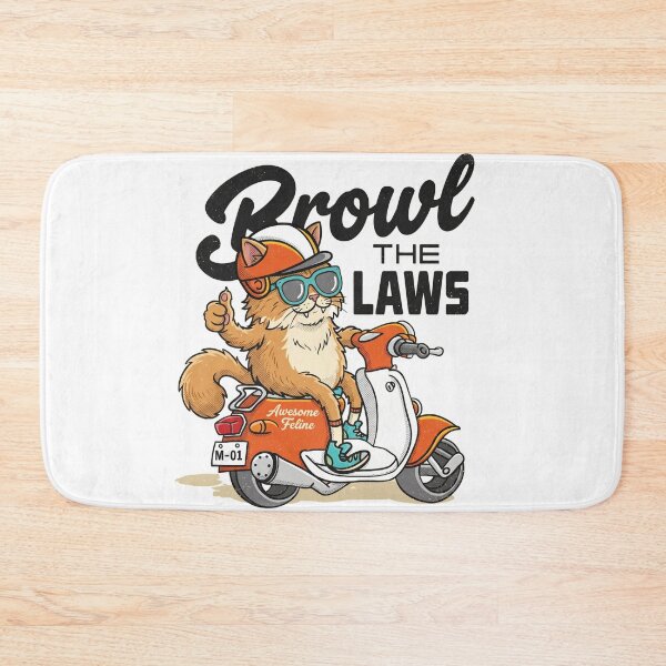 Item preview, Funny Retro Scooter Cat Awesome Feline Biker  designed and sold by WelLarsDigitals.