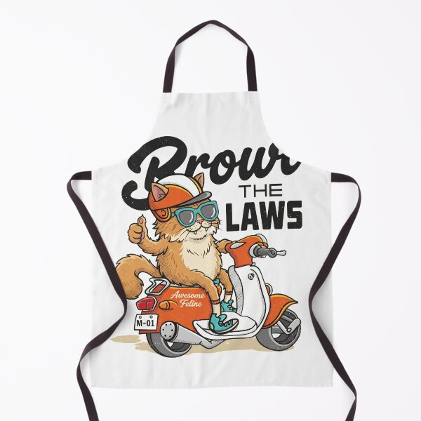 Item preview, Funny Retro Scooter Cat Awesome Feline Biker designed and sold by WelLarsDigitals.