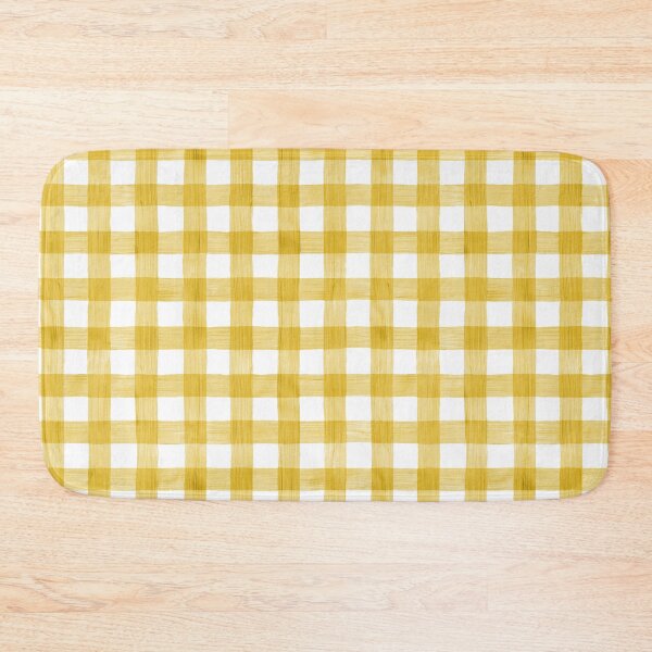 Item preview, Watercolor Yellow Buffalo Plaid Gingham Soft Rustic Checkered  designed and sold by Citronelladesig.