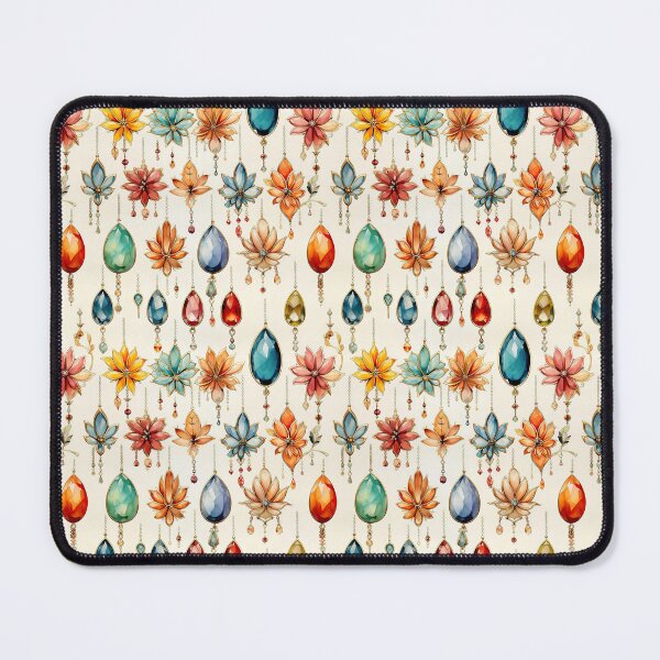 Item preview, Jewelry flowers watercolor vector seamless pattern designed and sold by Leylita Design.