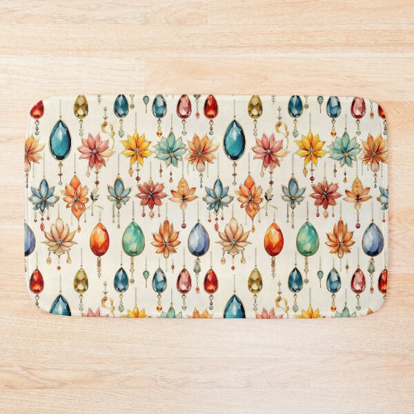 Item preview, Jewelry flowers watercolor vector seamless pattern designed and sold by Leylita Design.