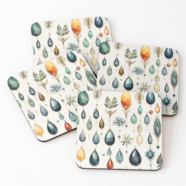 Item preview, Jewelry stones watercolor vector seamless pattern designed and sold by Leylita Design.