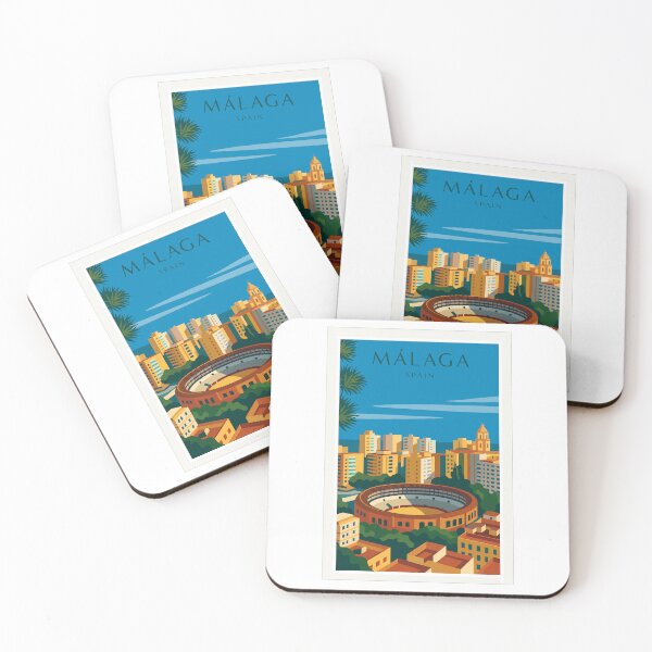Item preview, Málaga Spain Travel Poster Art designed and sold by Beyond Destinations.