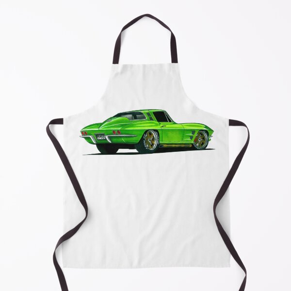Item preview, Exclusive drawing legendary american muscle car modified green Chevy Vette Stingray C2 Coupe L89 Big-Block V8 designed and sold by Cars23.