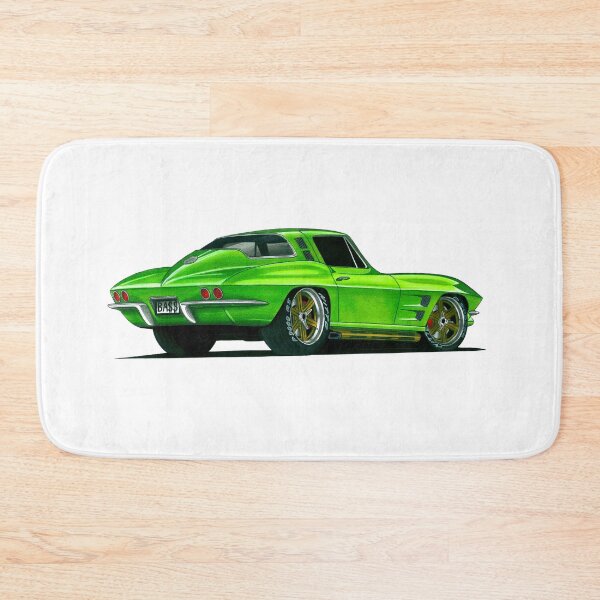 Item preview, Exclusive drawing legendary american muscle car modified green Chevy Vette Stingray C2 Coupe L89 Big-Block V8 designed and sold by Cars23.