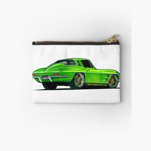 Item preview, Exclusive drawing legendary american muscle car modified green Chevy Vette Stingray C2 Coupe L89 Big-Block V8 designed and sold by Cars23.