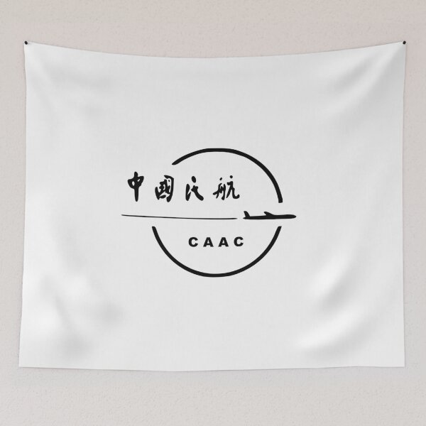 Artikelvorschau, Vintage-Logo der Fluggesellschaft CAAC aus Peking, China entworfen und verkauft von RetroAviation.