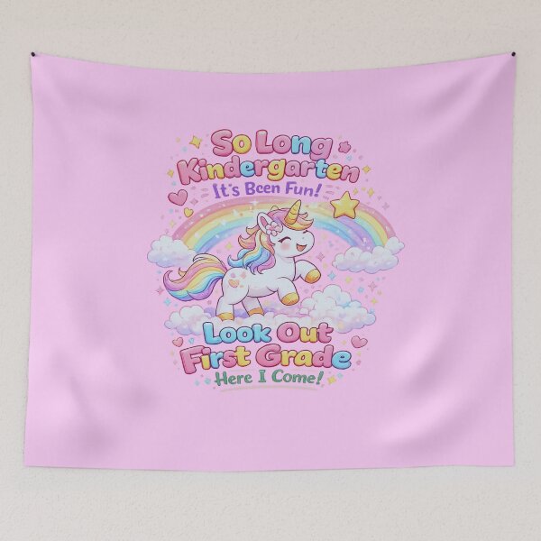 Item preview, Cute Unicorn Kindergarten Graduation First Grade Here I Come Girls designed and sold by Im-Ara.
