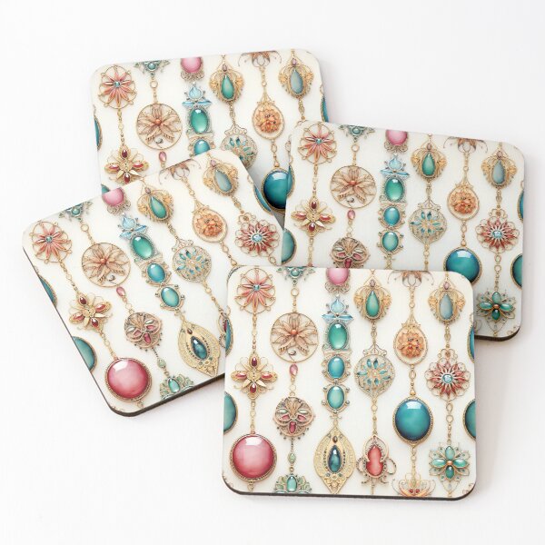 Item preview, Jewelry stones watercolor vector seamless pattern designed and sold by Leylita Design.
