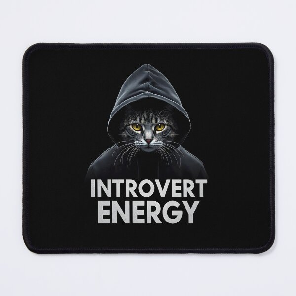 Item preview, Introvert Energy Cat Hoodie Design – Dark Aesthetic Anti Social Cat designed and sold by Kavya Art.