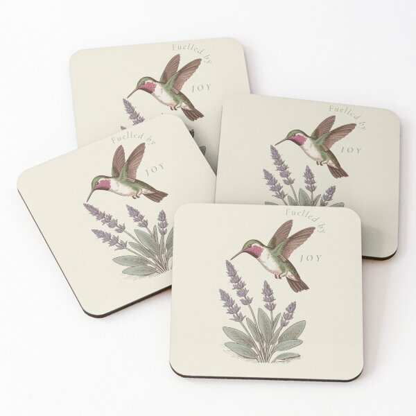 Item preview, Fuelled by Joy Hummingbird Sage Vintage Botanical Art designed and sold by AlexandraSand.