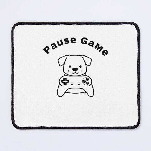 Item preview, Pause Game Pet Me Funny Gamer Puppy Line Art Art designed and sold by artlife4.