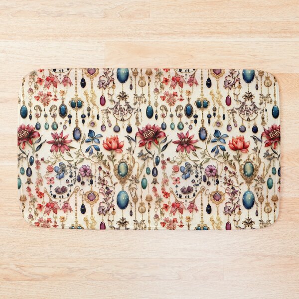 Item preview, Jewelry flowers watercolor vector seamless pattern designed and sold by Leylita Design.