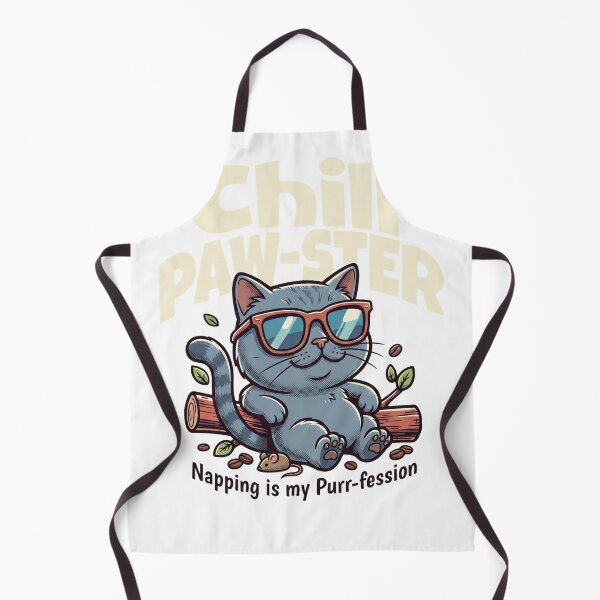 Item preview, Funny Chill Pawster Lazy Napping Cat Pun designed and sold by WelLarsDigitals.