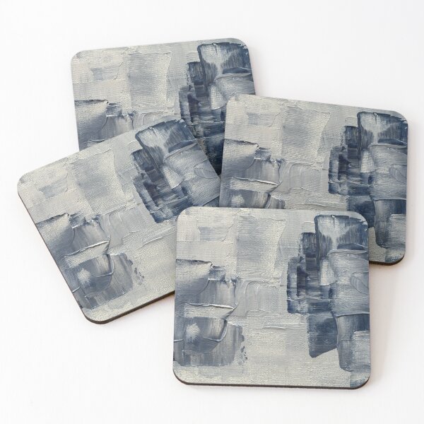 Item preview, Abstract Blue and White Composition designed and sold by sneidere9dace.