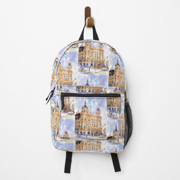 Item preview, Edificio Meneses Madrid – Paisaje urbano en acuarela designed and sold by caracatita75.